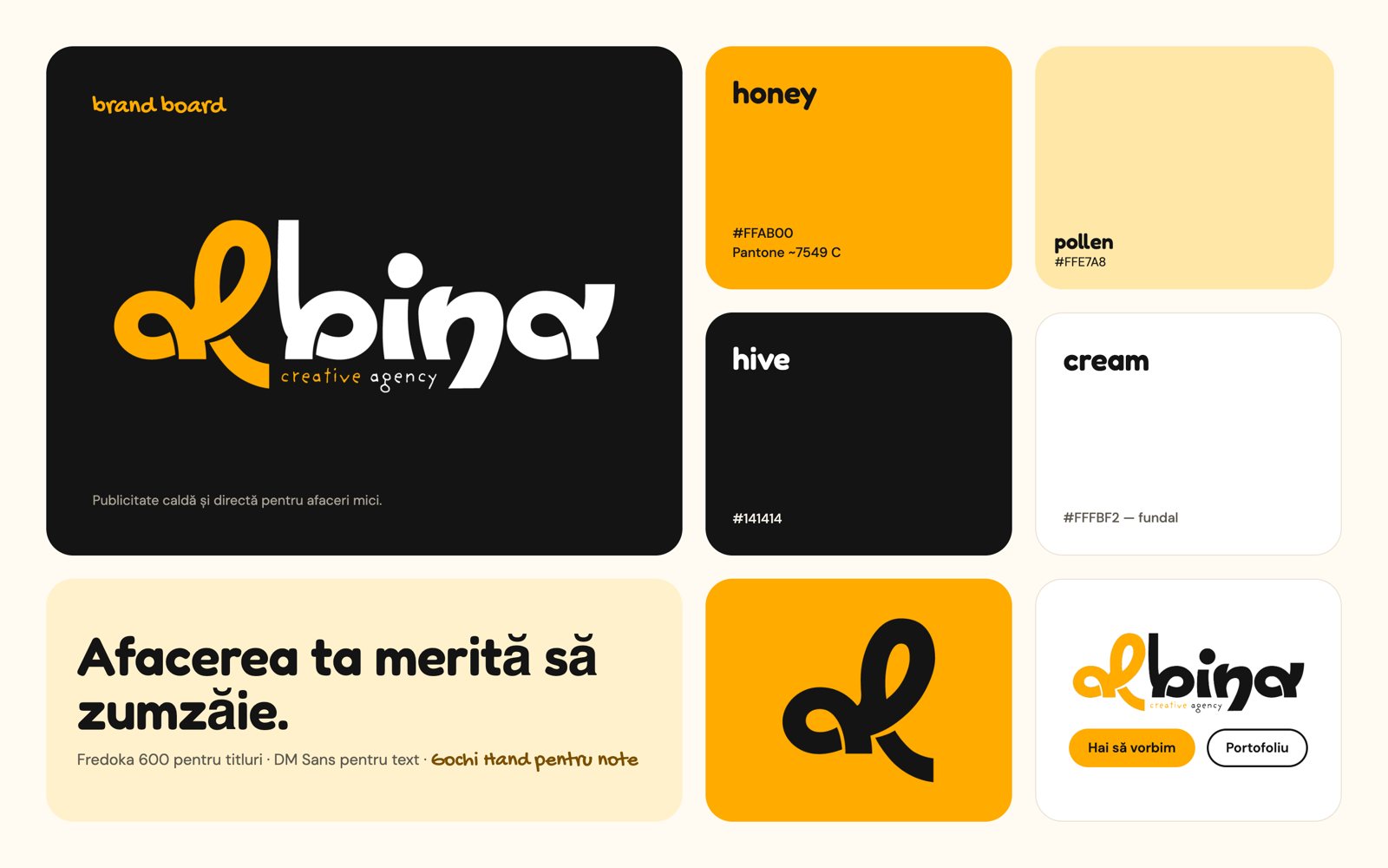 albina creative agency brand board